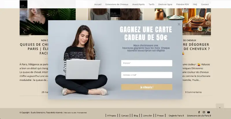 carte cadeau studio extensions paris