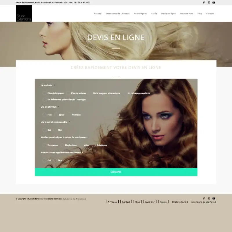 conception web studio paris devis en ligne