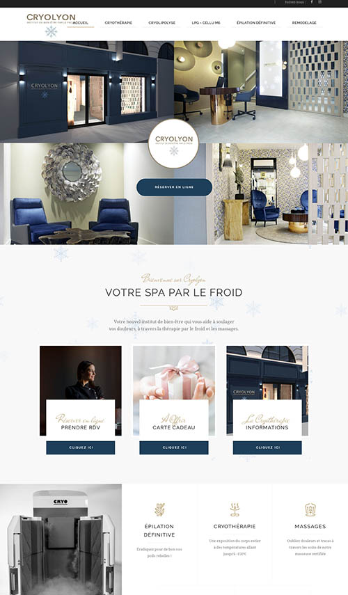 projet cryolyon design page d'accueil