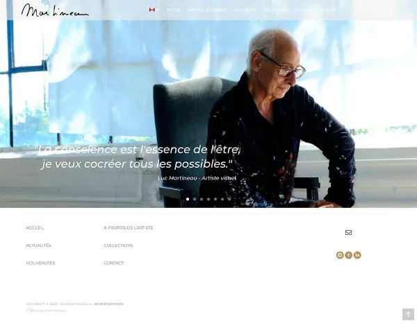 Réalisation de site vitrine artiste à Montréal