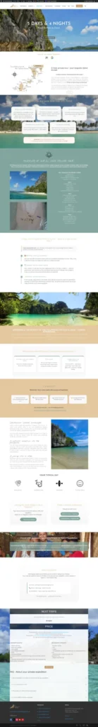 Design page d'accueil Nativ Exploration agence de tourisme
