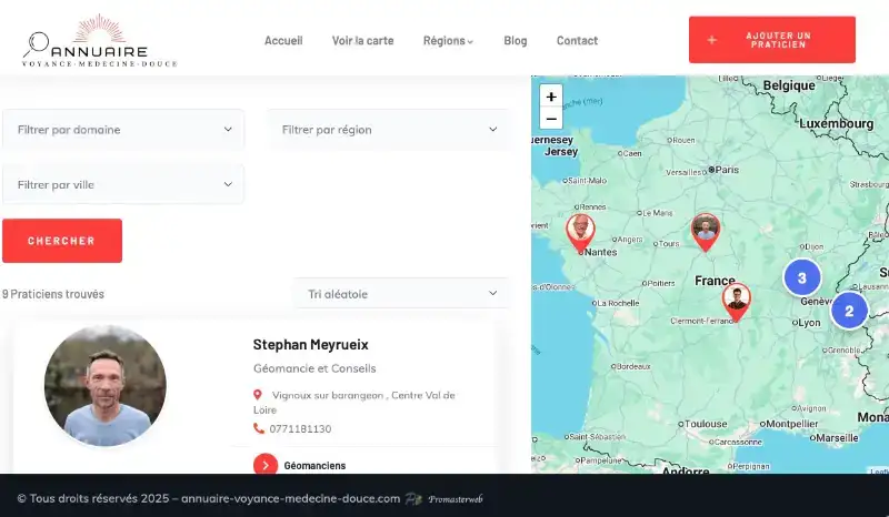 recherche map annuaire