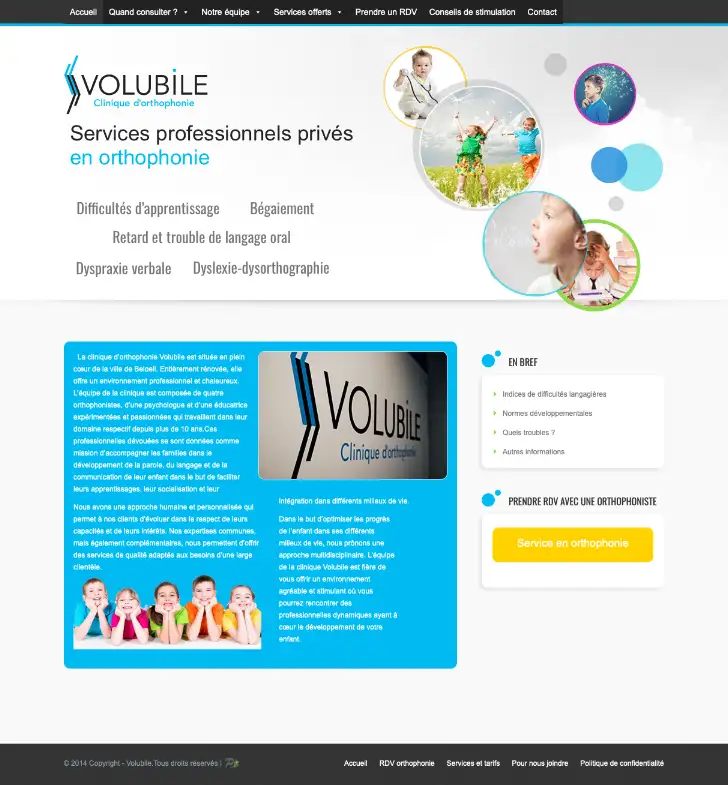 site vitrine clinique volubile montréal