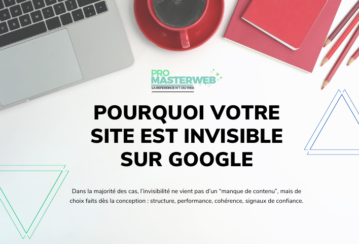 Illustration Pourquoi site invisible sur Google