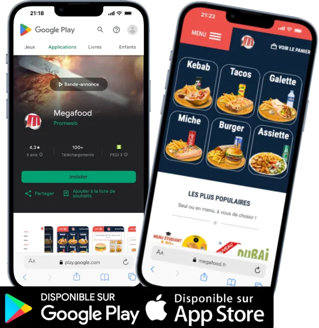 Création plateforme livraison de repas Megafood Tarare